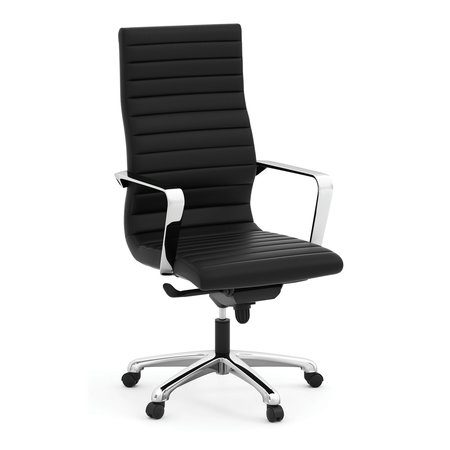 OFFICESOURCE Tre Collection Executive High Back Chair with Chrome Frame 50811KTABK